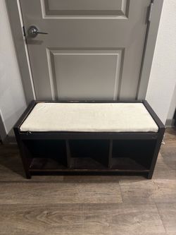 Entryway Storage Bench with Cushion Seat