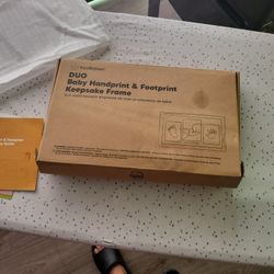 KeaBabies Duo Baby Handprint & Footprint Keepsake Frame