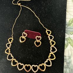 14k gold plated necklace set