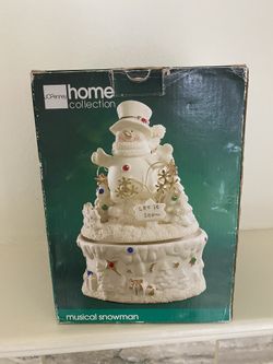 Vintage JC Penney Musical Snowman Holiday Decor