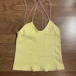 Yellow Tank Top Thin Straps 
