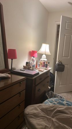 Pink lamp set usb plug in tap to turn on and off