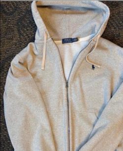 Polo Ralph Lauren Gray zip up sweater size medium