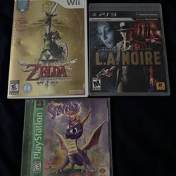 PlayStation 1, PlayStation 3 And Wii Games, $10 Each