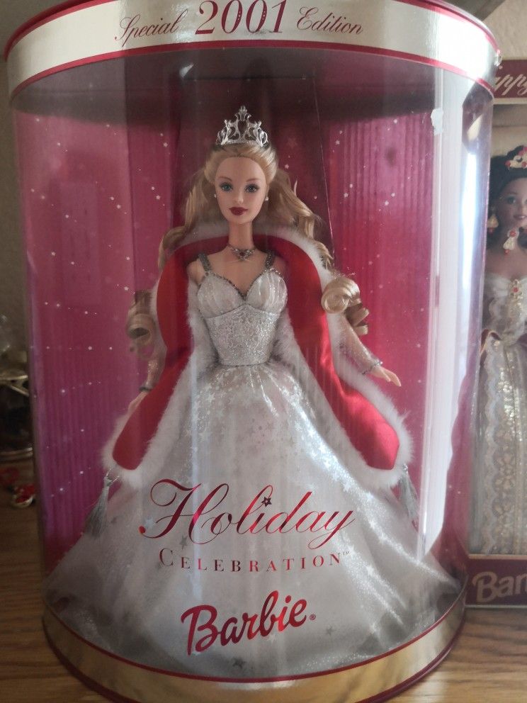 2001 Happy holidays Barbie doll