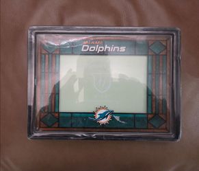 Miami Dolphins Art-Glass Horizontal Picture Frame
