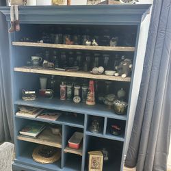 Farmhouse Blue Shelving Unit