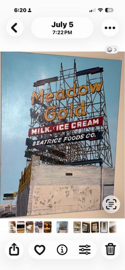 Meadow Gold Sign Painting on Canvas
