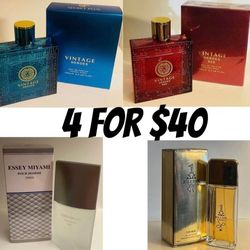4 For $40 Dupe Colognes Pictured 100 Ml Bottles 