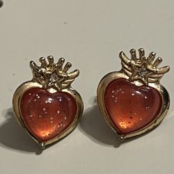 Crown Heart Earrings