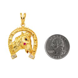 14K Gold Charro Pendant