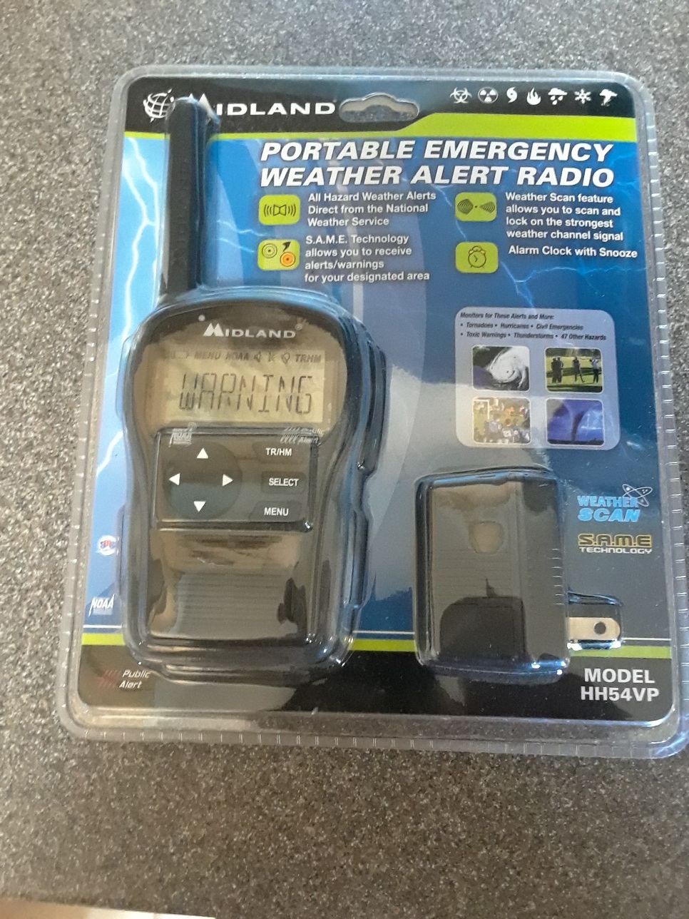 PORTABLE EMERGENCY WEATHER ALERT RADIO