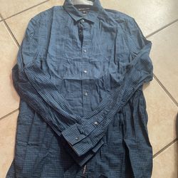 Michael Kors Extra Large XL Slim Fit Button Up Dress Shirt