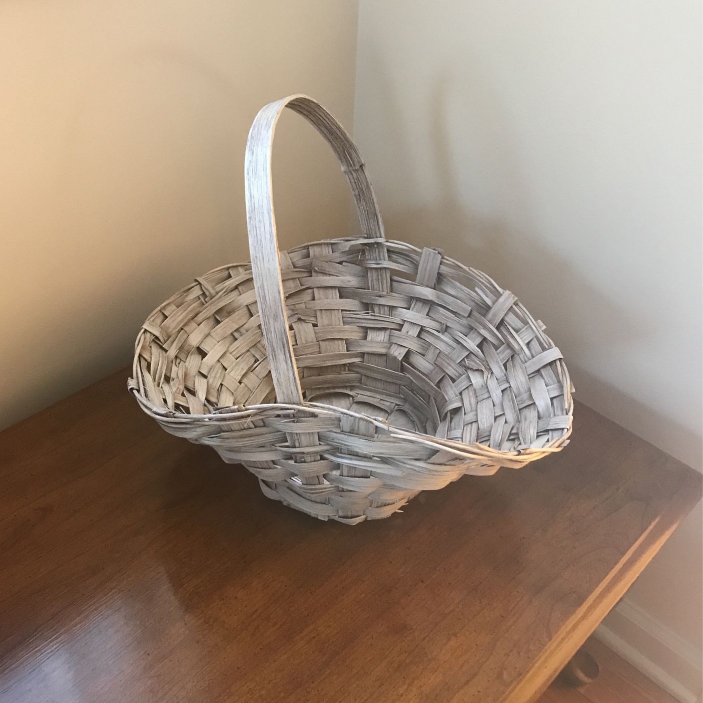Hand Painted Old Basket