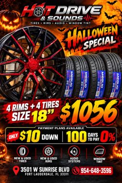 18” RIMS & TIRES ONLY $1,056! 🔥🎃
