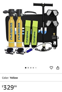 DEDEPUS3000 Mini Scuba Diving Tank Equipment, Cylinder with 10-15 Minutes Capability, 0.5 Litre Capacity Refillable Design, Used for Underwater Diving