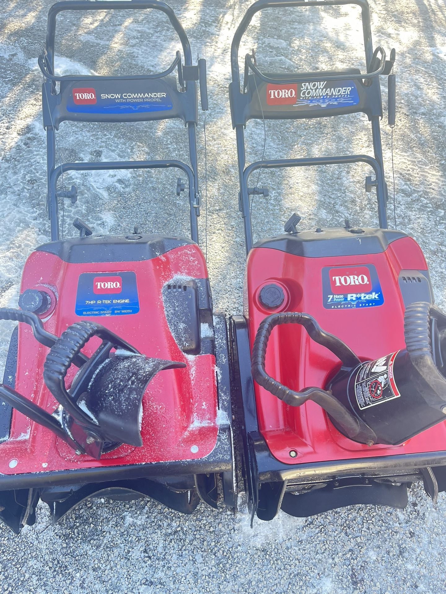 Toro Snow Commander Snowblower Pull Or Electric Start 24” 2-cycle Both Been Tuned Up $450each 