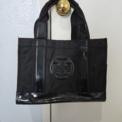 Tory Burch Ella Nylon Black Tote Bag