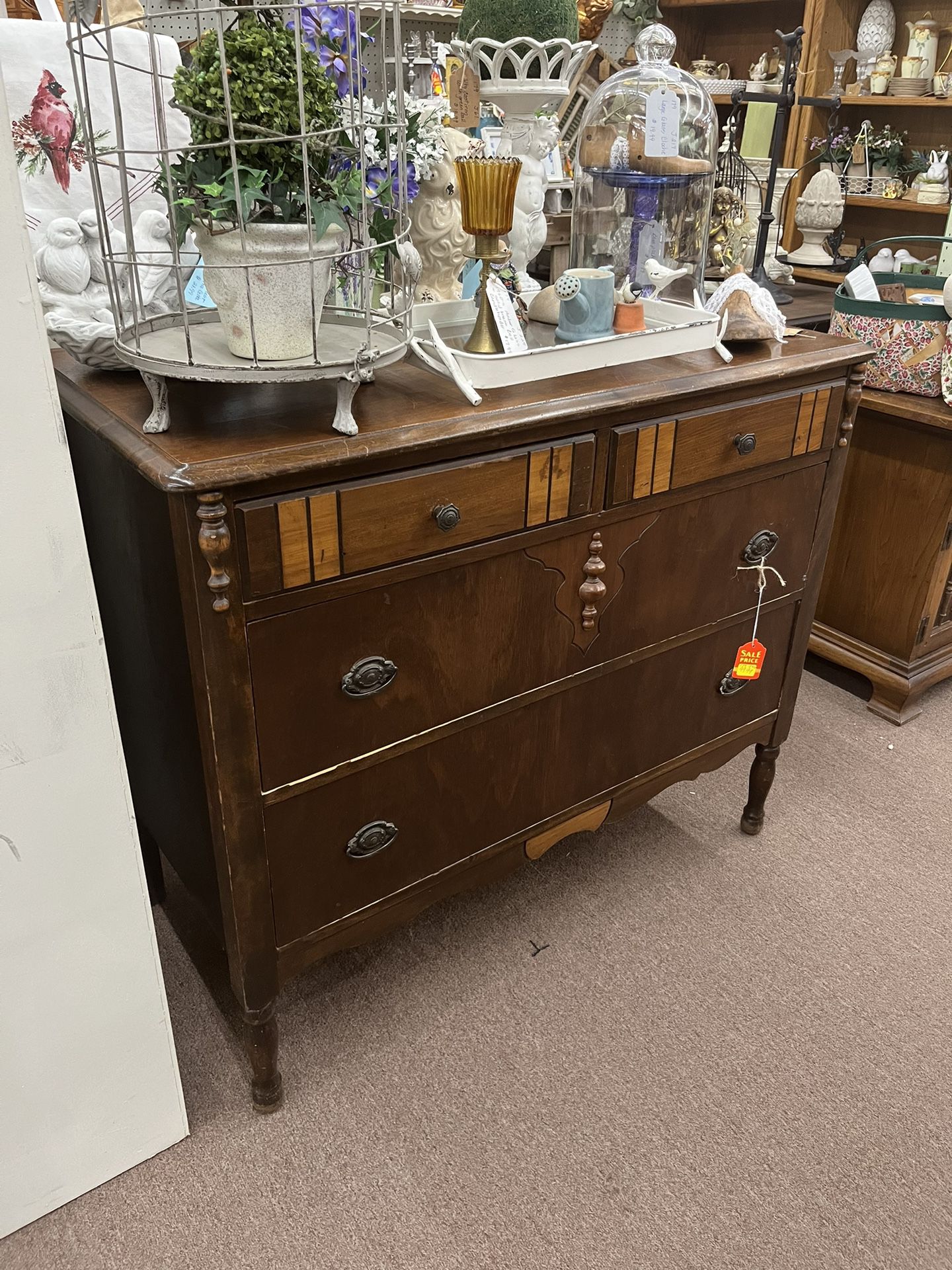 Sale… Antique 4 Drawer Dresser Chest