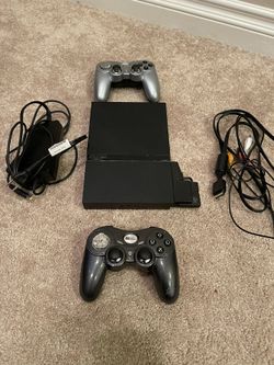 Sony PlayStation 2 Slim Charcoal Black Excellent Condition