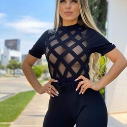 New Women's Romper Size S/M Belt Is Included 