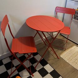  Bright Red 2 Person Outside Dining Room Table