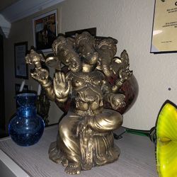 3 Antique Brass Genesha 