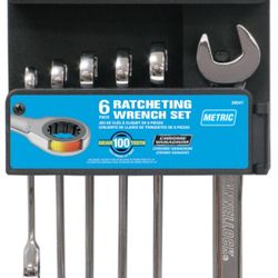 CHANNELLOCK 38041 6PC METRIC RATCHETING COMBINATION WRENCH SET


