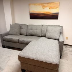 *Delivery Negotiable* Sofa Bed Couch With Chaise 