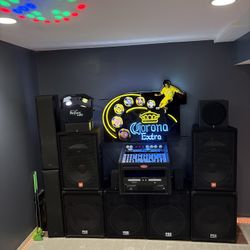 🎵 Complete DJ Setup – JBL Speakers, Rack, Amp, Mixer, LED Light – Ready to Play!