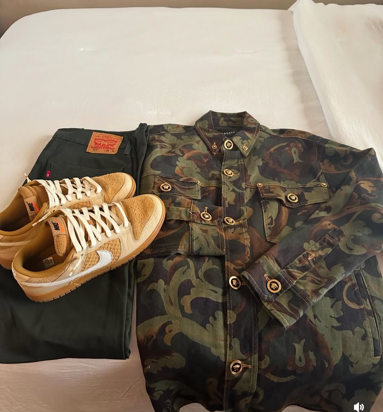 New Versace Camouflage Denim Jacket 🧥 $2,000 Cash Only