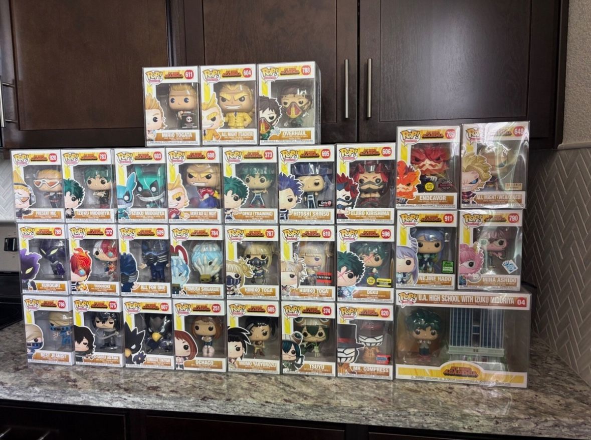 Funko Pop - My Hero Academia - Lot of 29 Comes with protectors