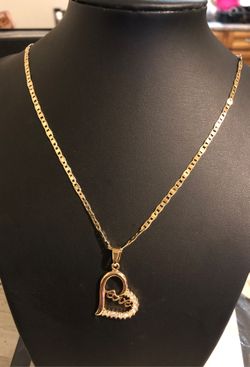 Gold plated chain and charm