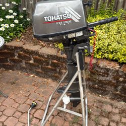 4hp Tohatsu Outboard Motor 4stroke Short Shaft 