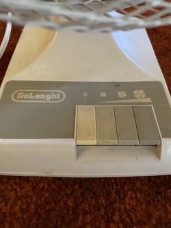 Delonghi 20” White Three Speed Fan