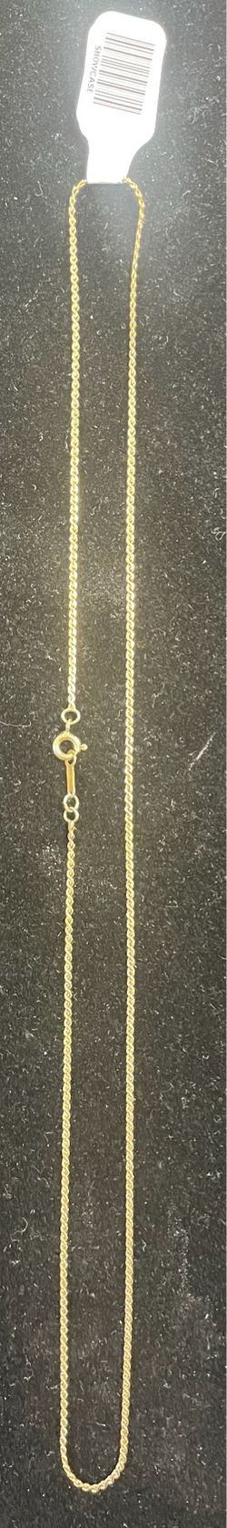 14k gold 19in chain with a circle clasp