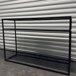 Modern Black Metal Console Table – Minimalist Sofa / Entry Table