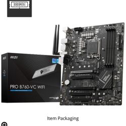 MSI Pro B760-vc WiFi Motherboard