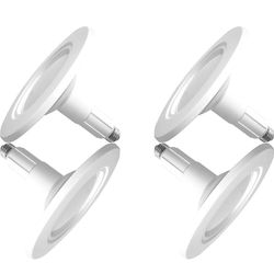 (New in Box)
Jolux 5/6 Inch LED Can Lights Adjustable Recessed Retrofit Downlight, ETL Damp Rated Replacement Conversion Kit, 12W=60W, 3000K Warm Whit
