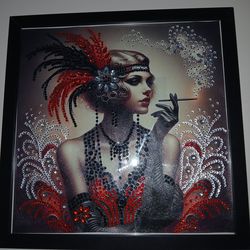 1920s antique hand made diamond art painting