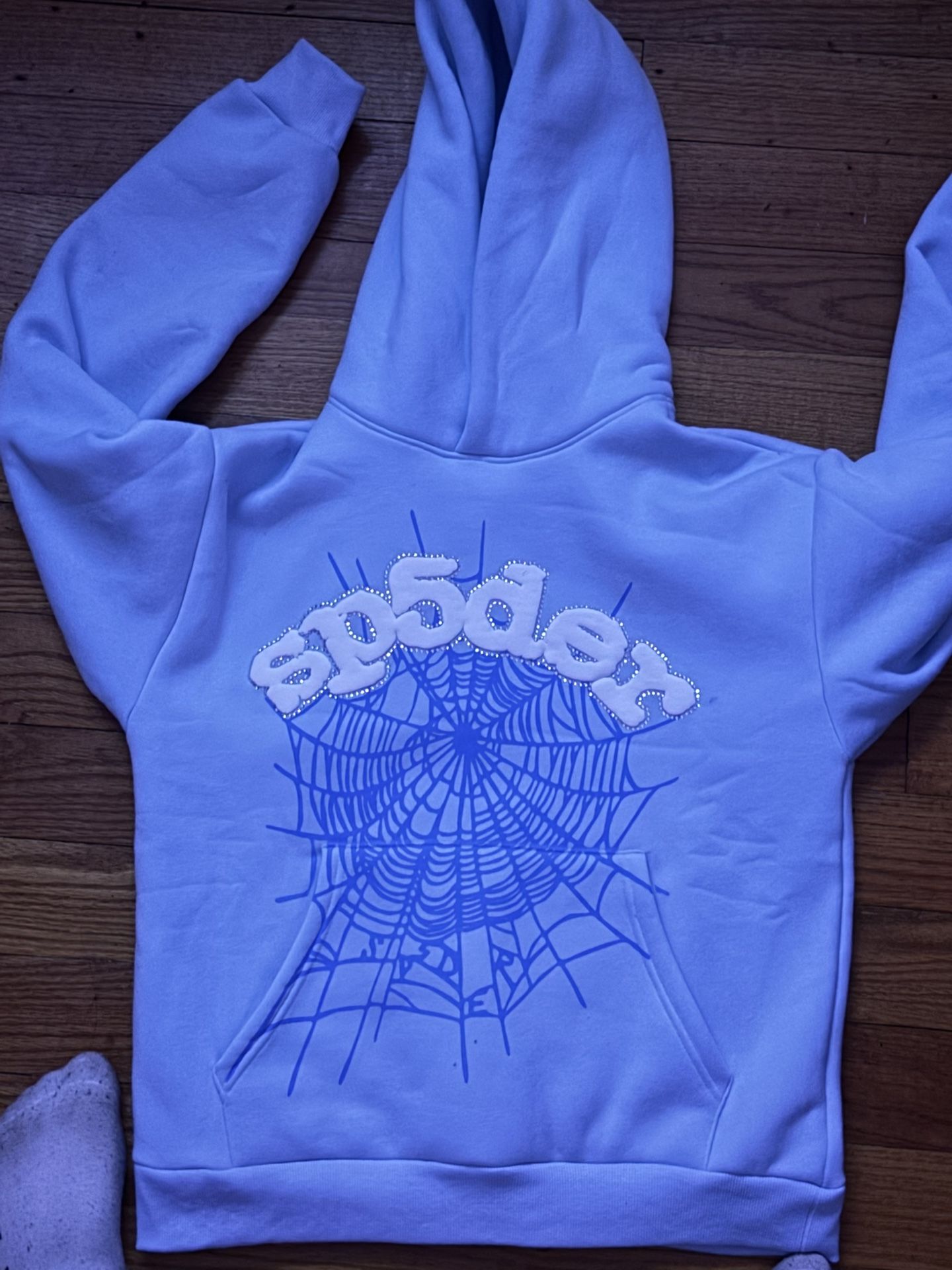 Spider Hoodie Light Baby Blue