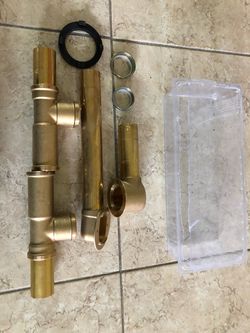 Pluming Pieces For A Bathtub  (20 GA Brass Tubing)