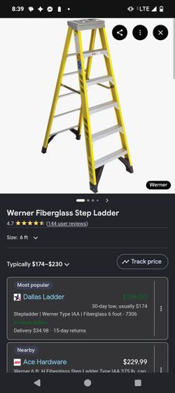 Werner 6 ft Fiberglass Step Ladder