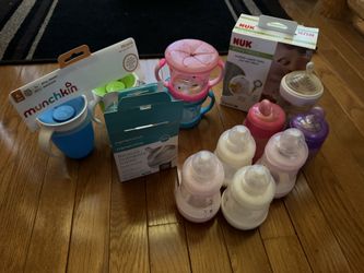 Assorted Bottles And Sippy Cups