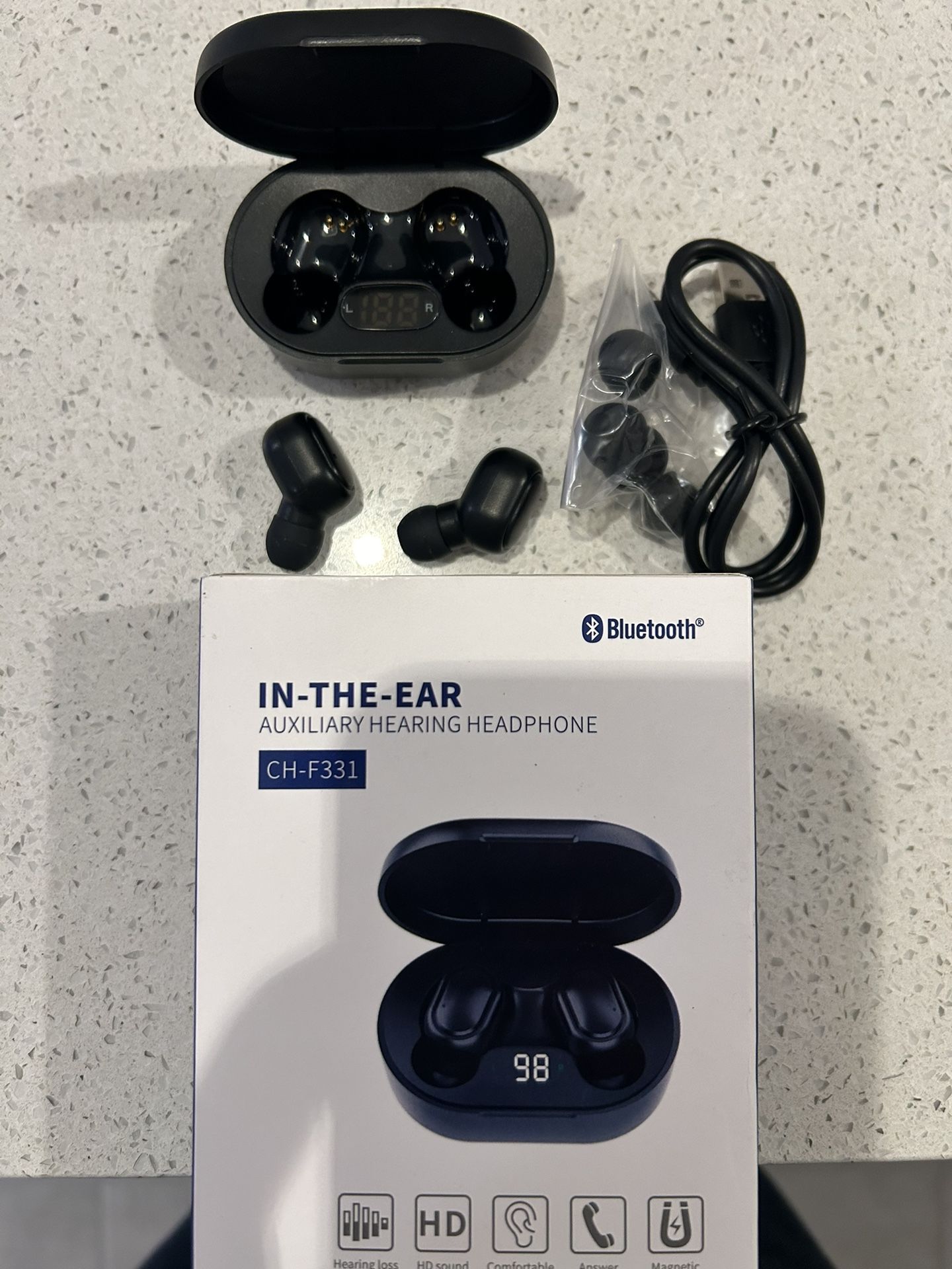 Brand New CH-F331 In-The-Ear Hearing Aid with Bluetooth Headphone Function