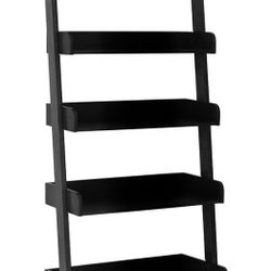 Pottery Barn Black Ladder Bookcase
