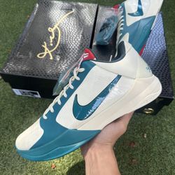 Kobe 5 Caitlin Clark Coconut Milk Spruce 