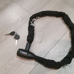 Titanker Heavy Duty Bicycle Bike Lock Chain with Keys