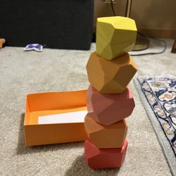 Lovevery Solid Wood Stacking Boulders 