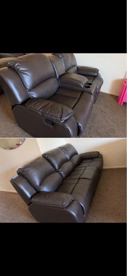 Brown Reclining Sofa Set (2 couches)